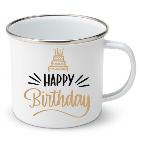 Emajlirana šalica Happy birthday