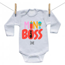 Bodije s dugim rukavom Mini boss s imenom djeteta