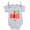 Bodije s kratkim rukavom Mini boss s imenom djeteta
