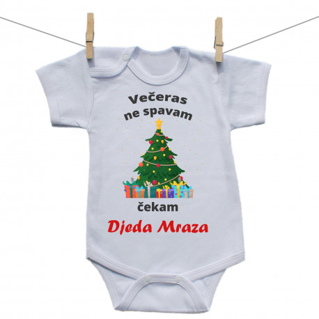Bodije s kratkim rukavom Večeras ne spavam, čekam Djeda Mraza