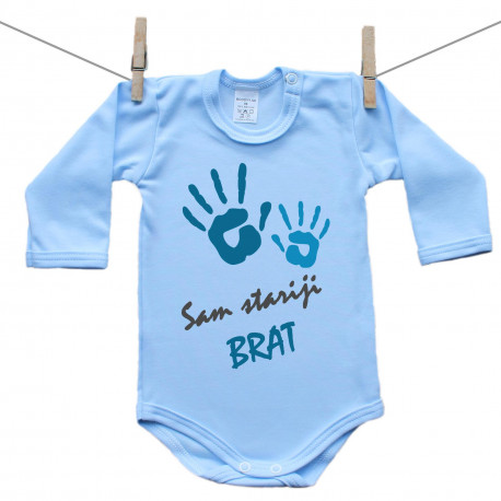 Plave bodije s dugim rukavom Ja sam stariji brat