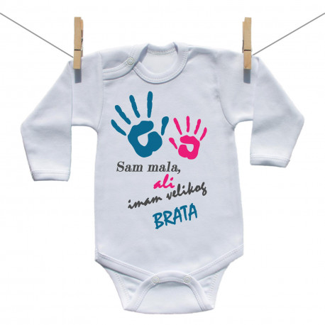 Bodije s dugim rukavom Imam starijeg brata - djevojčica