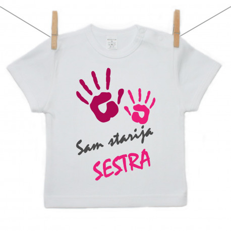 Majica s kratkim rukavom Ja sam starija sestra Majica s kratkim rukavom Ja sam starija sestra