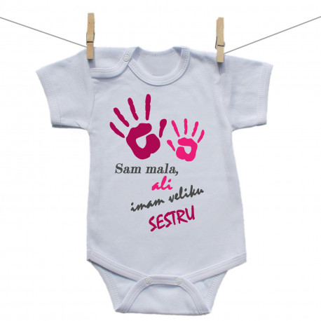 Bodije s kratkim rukavom Imam stariju sestru – djevojčicu
