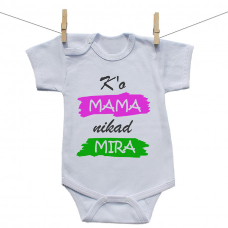 Bodije s kratkim rukavom K'o mama: nikad mira