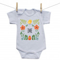 Bodije s kratkim rukavom Proljeće s imenom djeteta
