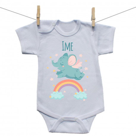 Bodije s kratkim rukavom sa slonićem