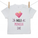 Majica s kratkim rukavom Mala princeza s imenom