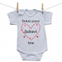 Bodije s kratkim rukavom Dokaz prave ljubavi s imenom