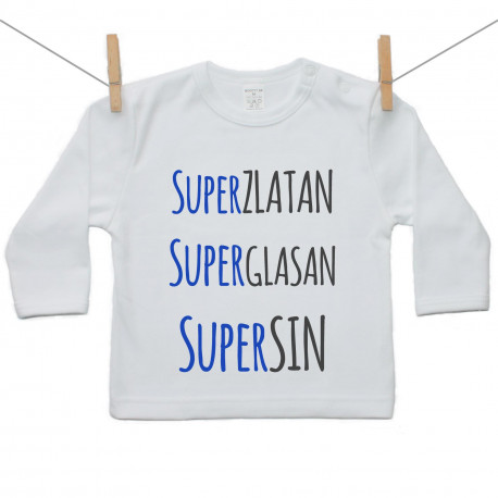 Majica s dugim rukavom Super zlatan, super glasan, super sin