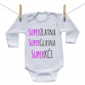 Bodije s dugim rukavom Super zlatna, super glasna, super kći