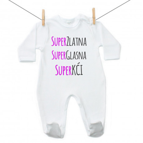 Pidžama Super zlatna, super glasna, super kći