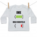 Majica s dugim rukavom Baterija napunjena s imenom