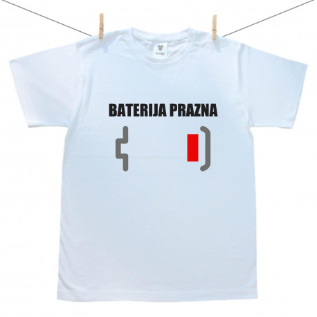 Muška majica Baterija prazna