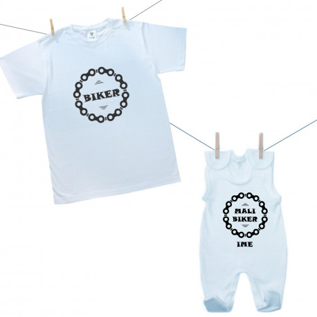 Obiteljski set (kombinezon) Tata i mali biker