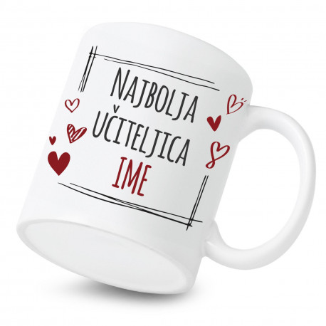 Keramička šalica Najbolja učiteljica s imenom Keramička šalica Najbolja učiteljica s imenom