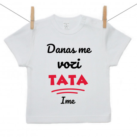 Majica s kratkim rukavom Danas me vozi tata