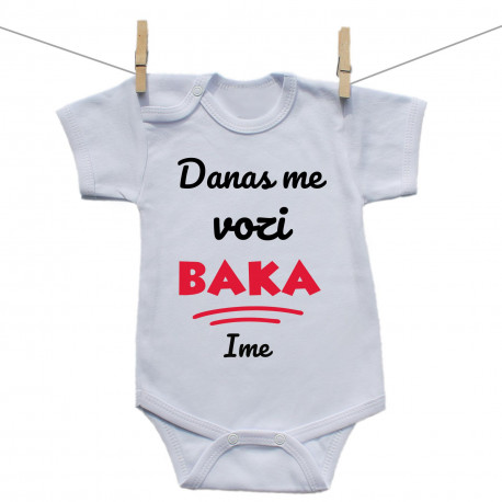 Bodije s kratkim rukavom Danas me vozi baka