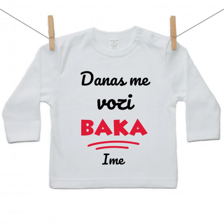 Majica s dugim rukavom Danas me vozi baka