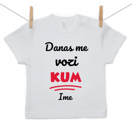Majica s kratkim rukavom Danas me vozi kum Majica s kratkim rukavom Danas me vozi kum