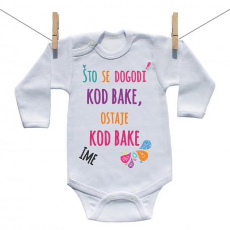 Bodije s dugim rukavom Što se dogodi kod bake, ostaje kod bake