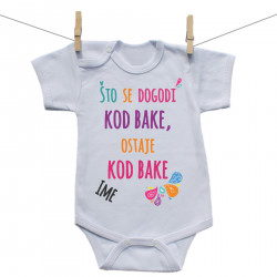 Bodije s kratkim rukavom Što se dogodi kod bake, ostaje kod bake