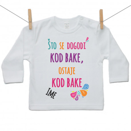 Majica s dugim rukavom Što se dogodi kod bake, ostaje kod bake