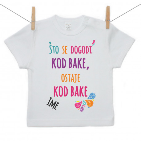 Majica s kratkim rukavom Što se dogodi kod bake, ostaje kod bake