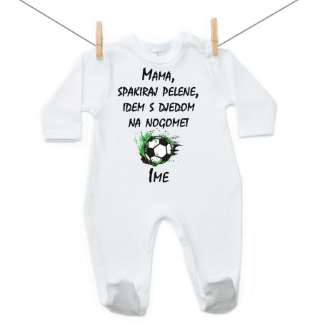 Pidžama Mama, spakiraj pelene, idem s djedom na nogomet Pidžama Mama, spakiraj pelene, idem s djedom na nogomet