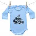 Plave bodije s dugim rukavom Happy Halloween