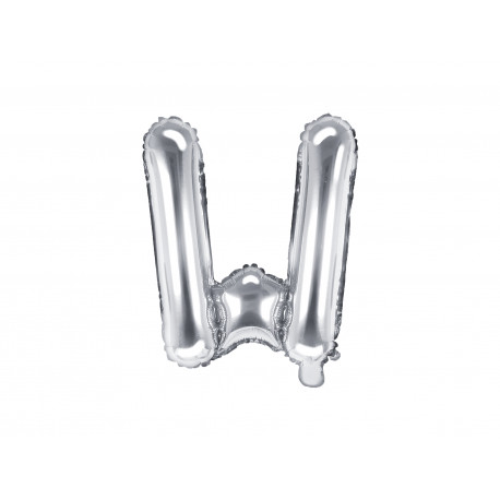 Folija balon Slovo W, 35cm, srebrni