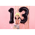 Folijski balon Broj 1, 86cm, crni