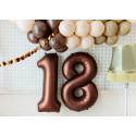 Folijski balon Broj 1, 86cm, mocha