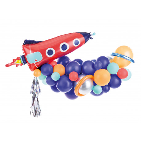 Girlanda od balona - Raketa, mix, 154x130cm