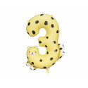 Folija balon Broj 3 - Gepard, 72,5x109 cm