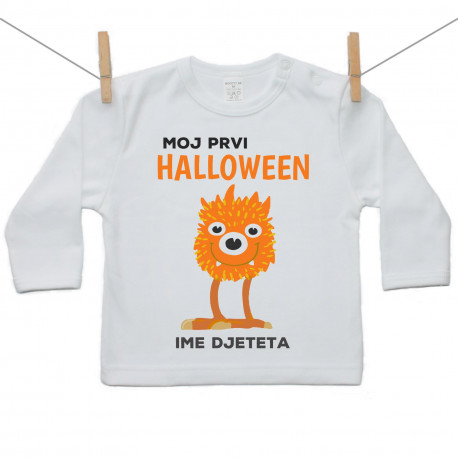 Majica s dugim rukavom Moj prvi Halloween duhić