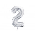 Folija balon Broj 2, 86cm, srebrni