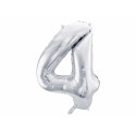 Folija balon Broj 4, 86cm, srebrni