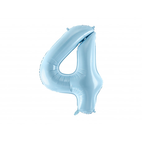 Folijski balon Broj 4, 86 cm, svijetloplavi