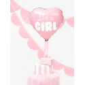 Folijski balon Srce - It's a girl, 45cm, svijetlo rozi