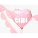 Folijski balon Srce - It's a girl, 45cm, svijetlo rozi