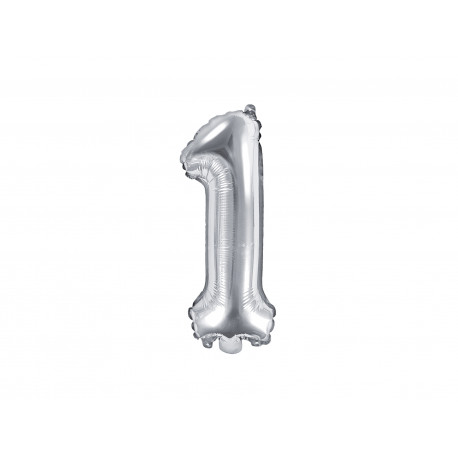 Folija balon Broj 1, 35 cm, srebrni Folija balon Broj 1, 35 cm, srebrni
