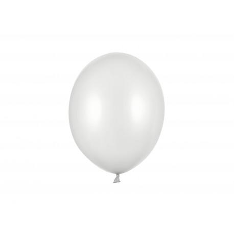 Čvrsti Baloni 27cm, Metalik Srebrni Snijeg