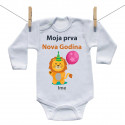 Bodije s dugim rukavom Moja prva Nova Godina s imenom