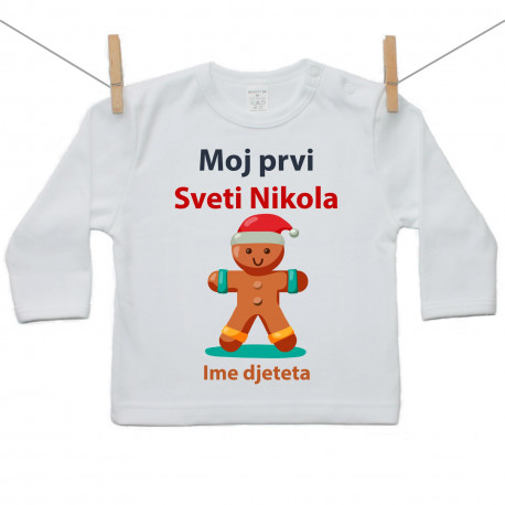 Majica s dugim rukavom Moj prvi Sveti Nikola Majica s dugim rukavom Moj prvi Sveti Nikola