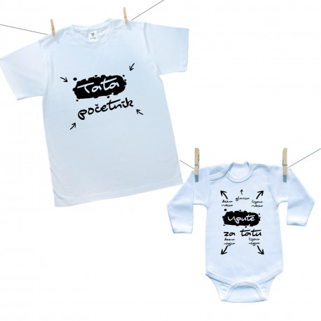 Obiteljski set (bodije s dugim rukavom) Upute za tatu početnika