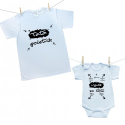 Obiteljski set (bodije s kratkim rukavom) Upute za tatu početnika