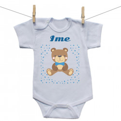 Bodije s kratkim rukavom s medvjedićem za dječake