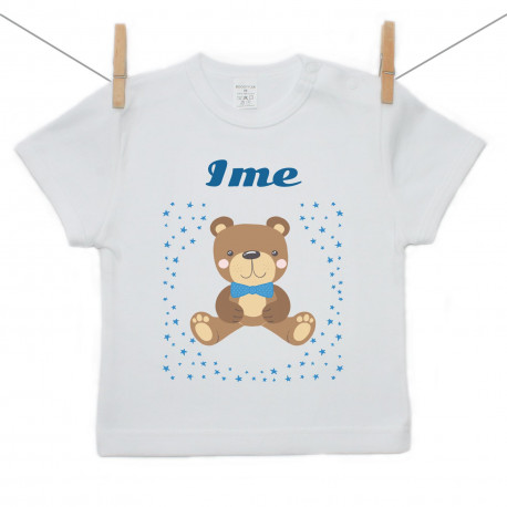 Majica s kratkim rukavom s medvjedićem za dječake
