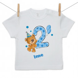 Majica s kratkim rukavom Imam 2 godine s medvjedićem za dječake